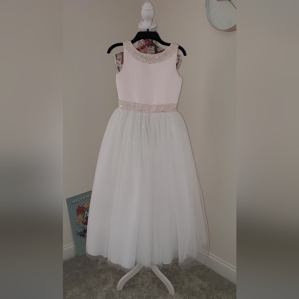 FLOWER GIRL Dress,Tulle and Satin Wedding